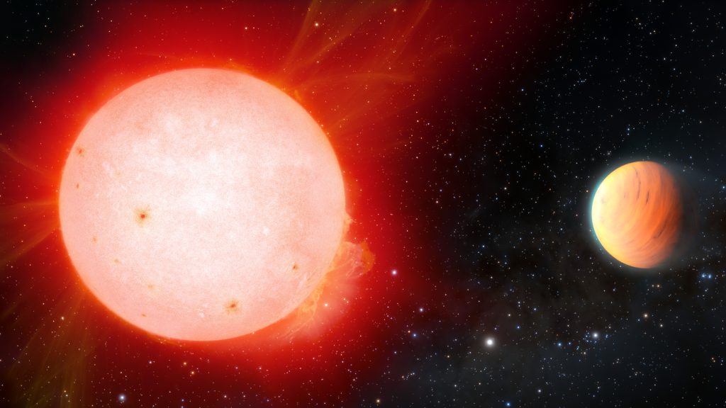 Planeta felpudo orbita uma estrela anã vermelha fria