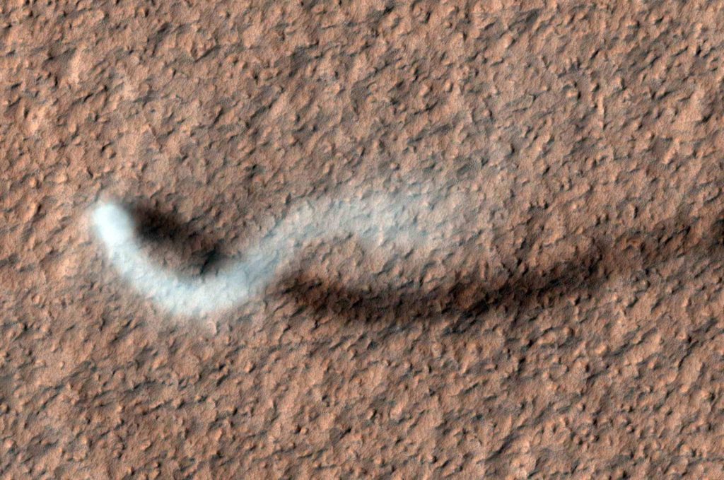 Isto é o que soa uma tempestade de poeira em Marte